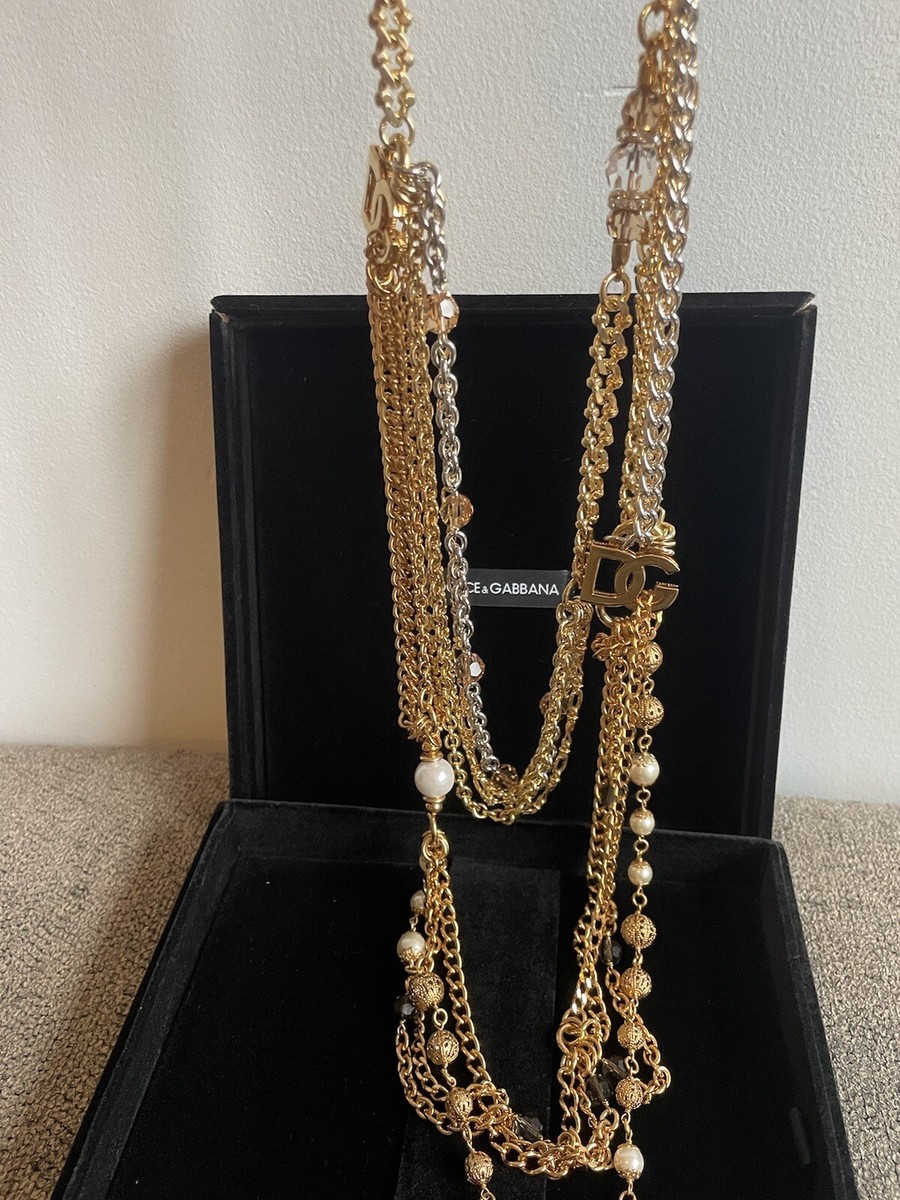 【関税&送料込み】Dolce & Gabbana Multilogo Necklace Dolce & Gabbana Multi-chain Necklace | eBay