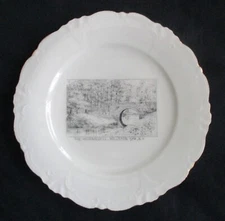 Early 20th Century Souvenir Dish The Mourningkill Ballston Spa New York
