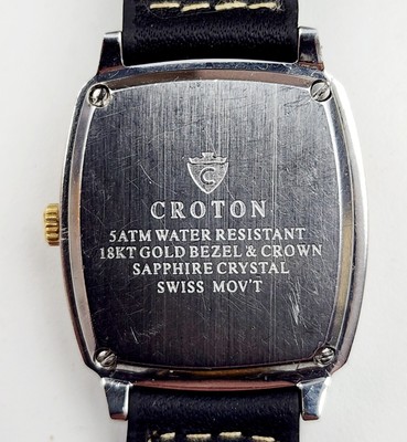 Montre Femme Croton Equateur En Or 18 Carats - Mouvement Suisse Quartz, étanche, Avec Boîte D’origine