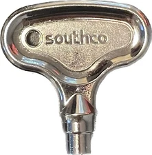 SOUTHCO KEY CODED E3-3-1, #4 Key, 7mm Triangle, Zinc Alloy, Nickel Plated