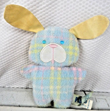 Peluche De Colección Playskool Baby LIL BLANKIES Pasteles a Cuadros Cachorro Perro 6" #5395 Chirridos