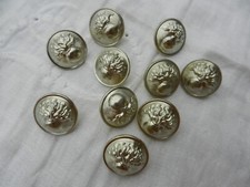 lot de 10 boutons militaires gendarmerie nationale couleur argent diamètre 21 mm