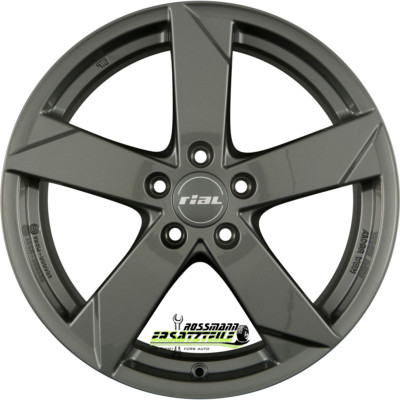 4x Rial Kodiak graphit 8x19 ET38 - LK5/114.3 ML70.1 Felge Alu