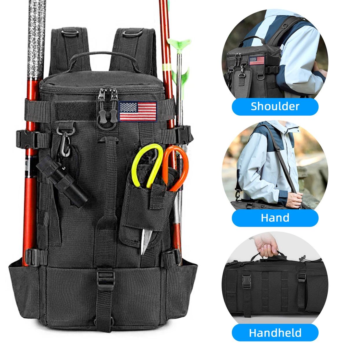 ebay tackle bags Sougayilang Fishing with 3600 Tackle Tray - Fishing Tackle Storage Bags for Saltwater or Freshwater Fishing Gear - Padded Shoulder Strap resistant nylon oxford and a 4 Fishing Tackle Bags for sale