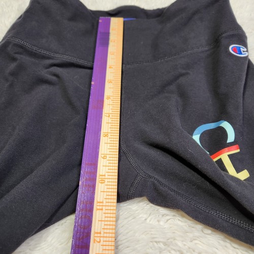 Champion Leggings Juniors Size Medium Black Pastel Spell Out Graphic B5 - Picture 4 of 10
