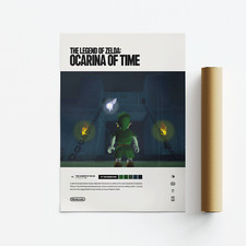 The Legend of Zelda: Ocarina of Time (1998) Video Game Art Poster / Print