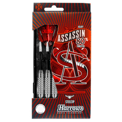 Harrows Assassin Heavy 80% Tungsten Darts - Knurled or Ringed - 27