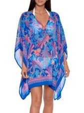 Ralph Lauren SUMMER PAISLEY Crinkly Chiffon Tunic Cover-up, US Small/Medium