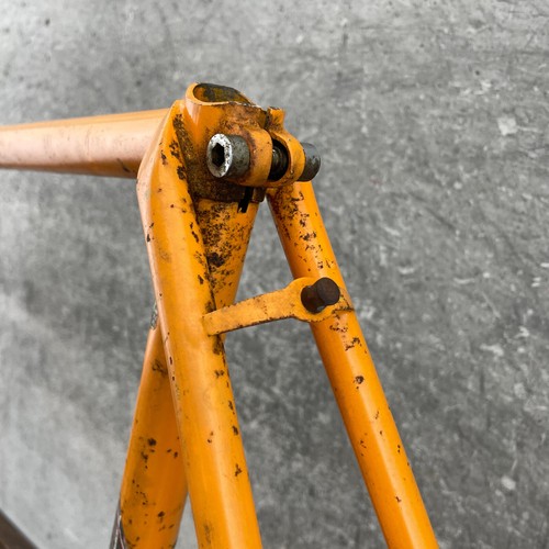 Juego de cuadro vintage Gitane TDF 58 60 cm Reynolds 531 120 mm naranja Francia simplex - Imagen 23 de 23