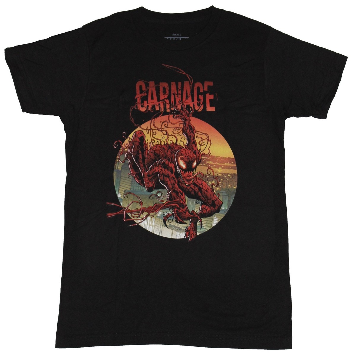 Carnage (Marvel Comics) Mens T-Shirt - Swinging 300 Style Circle