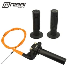 NIBBI Universal Throttle Grip 7/8" Handlebar + 2Pcs Twist Grips + Throttle Cable