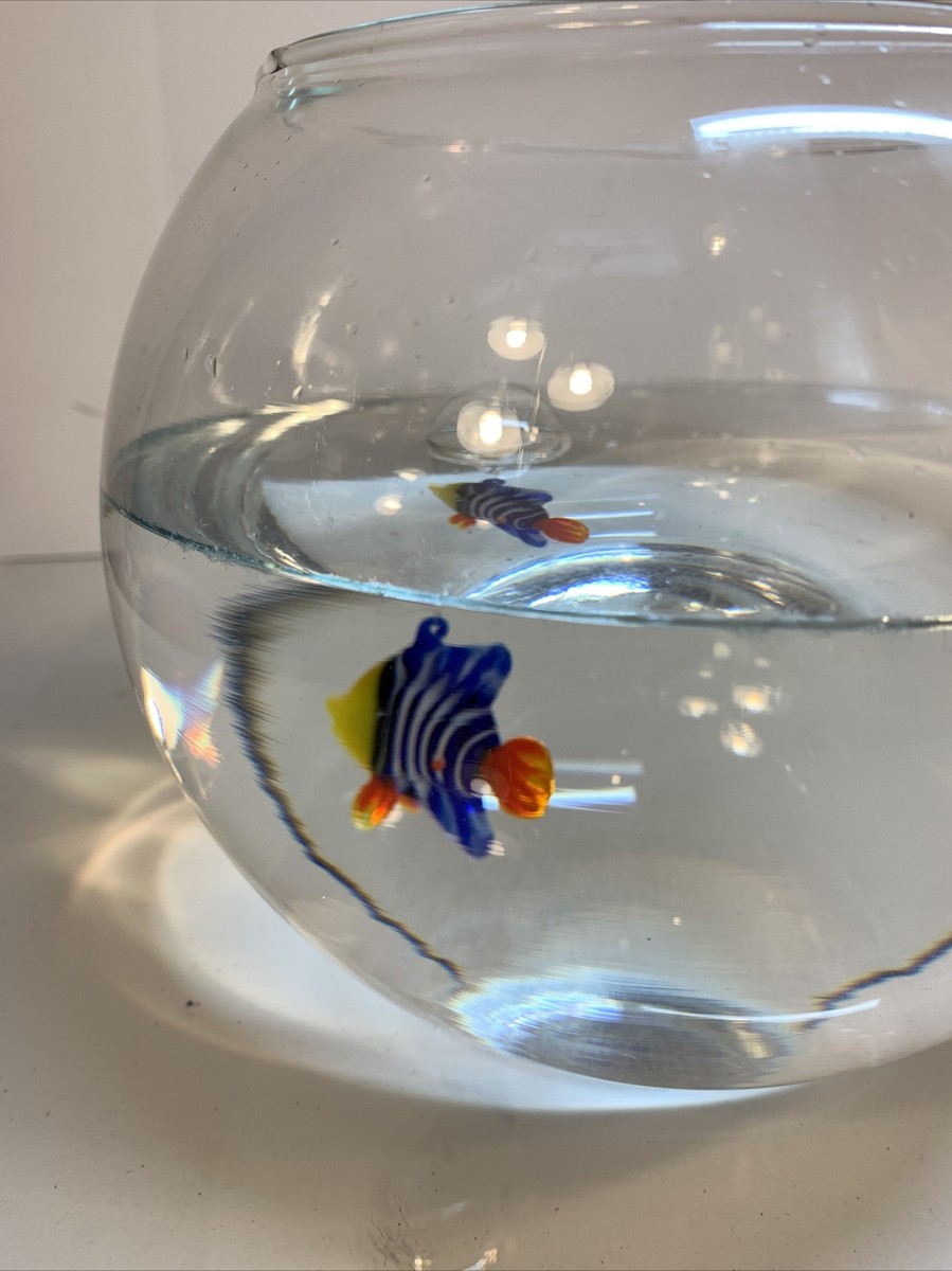 Murano Style Glass Fish & Float bubble~ Aquarium ~ Blown Glass