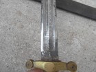 1850 Model Original French Antique Old 19 Century Glaive Short Engraved