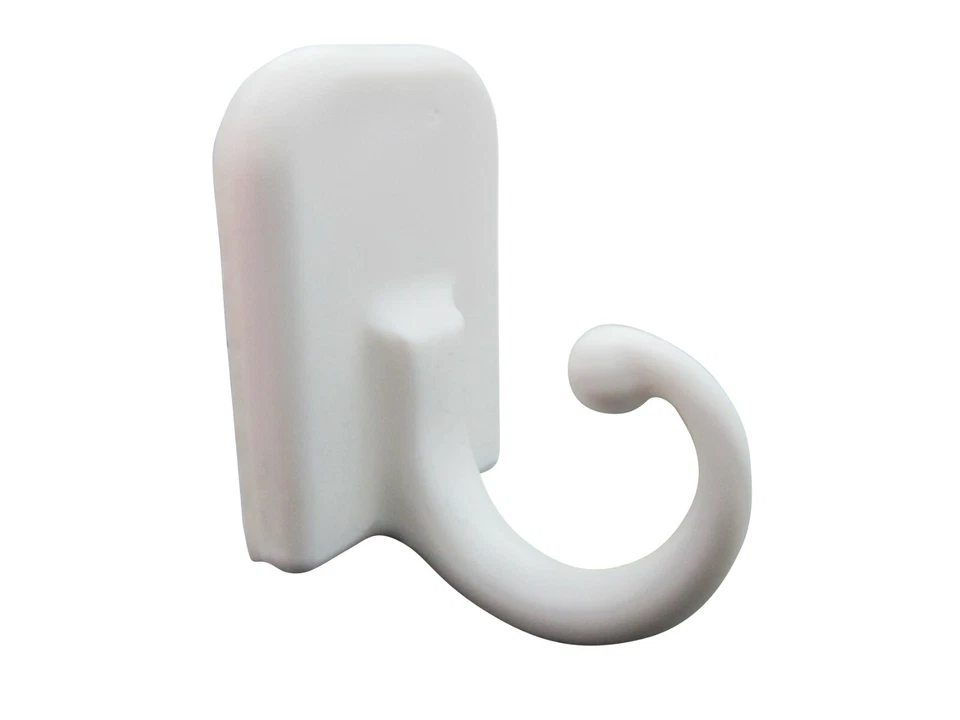 rewagi® Raffhaken Weiß – Klebehaken für Gardinen – Auswahl: 2–100 Stück - DE - Bild 2 von 4