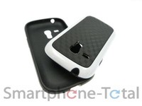 Samsung Galaxy S3 Mini Gt-I8190 Cover Silikon Case Cube HüLle Schwarz Weiß