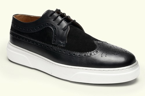 black brogue trainers