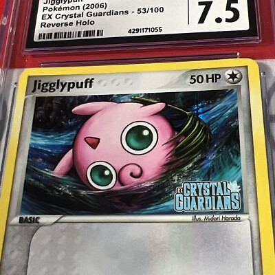 CGC 7.5 Jigglypuff 2006 EX Crystal Guardians 53/100 Reverse Holo