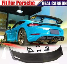 Fits Porsche Cayman Boxster GT4 981 718 987 Rear Trunk Spoiler Wing REAL CARBON