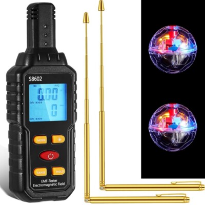 5pcs Ghost Hunting Equipment Set, 1 EMF Radiation Detector, 2 LED Cat1135-