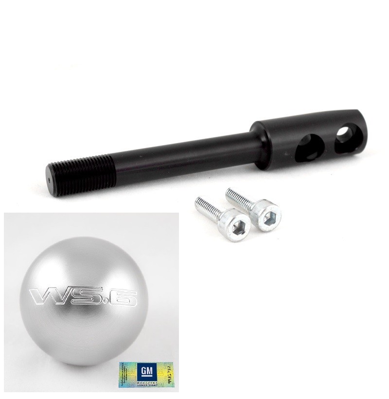 トップス ms0306 82-02 Trans Am Silver WS6 Manual Shift Knob w/ Black Short Throw