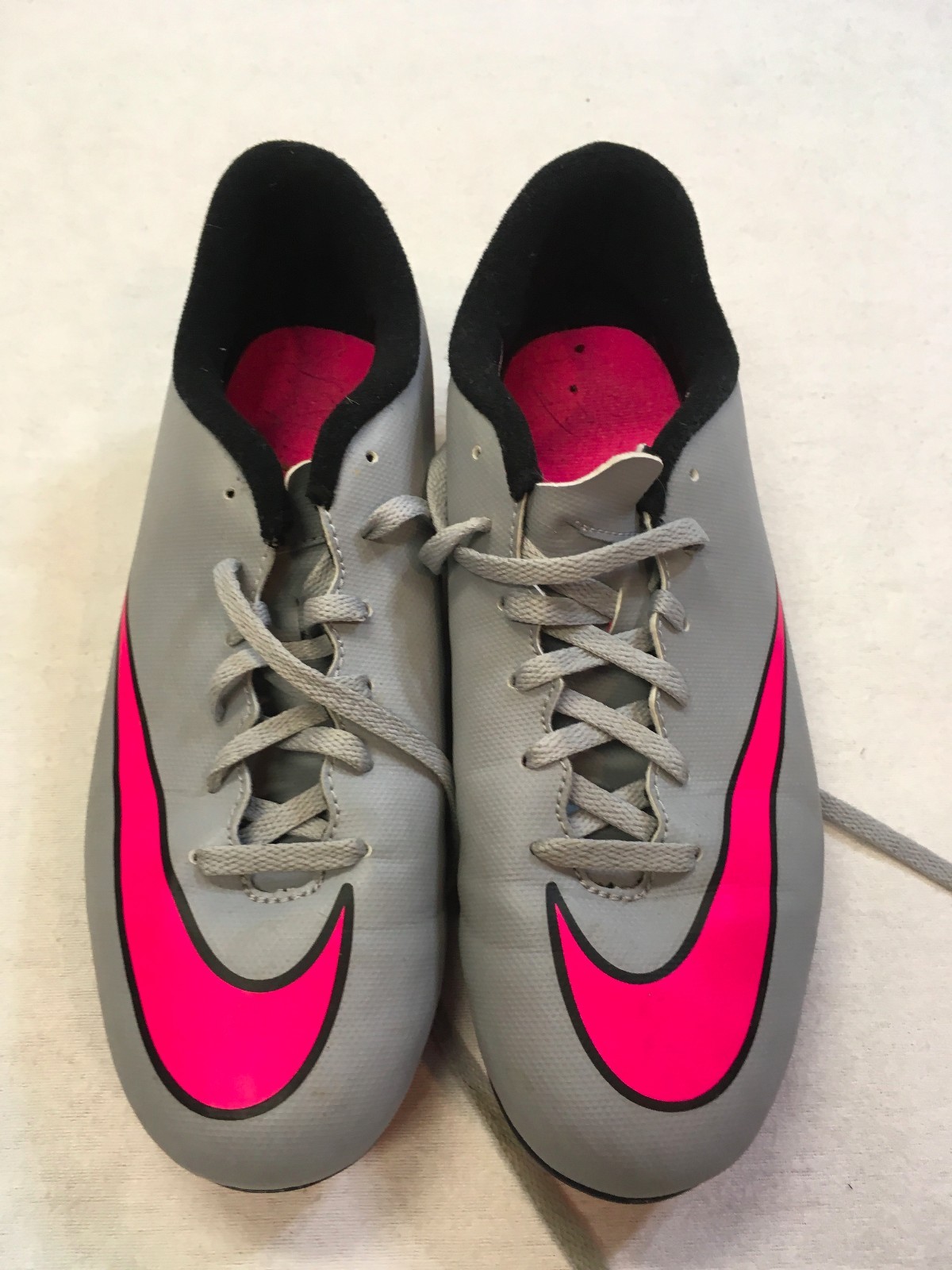 Nike Mercurial Gray Pink Soccer Cleats 