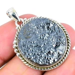Shungite Stone 925 Solid Silver Daughter Root Chakra Mothers day Ethnic Pendant