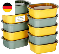 Vinato Frischhaltedosen Mit Deckel 10Er Set – 1100Ml Gefrierdosen Aus Bpa-Freiem