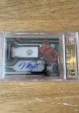 2016 Topps Strata - Clearly Authentic Autographed Relics Mike Trout Green /75