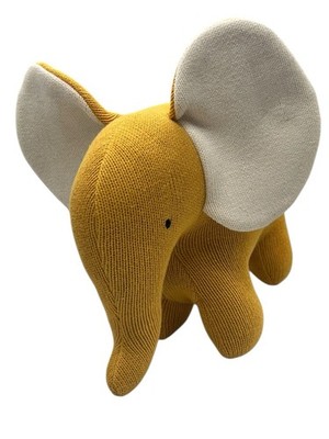 Best Years Ltd Stuffed Elephant Mustard Organic Cotton Soft Toy India 10 