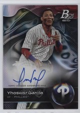 2023 Bowman Platinum Top Prospects Auto Yhoswar Garcia #TOP-71 Auto w5b