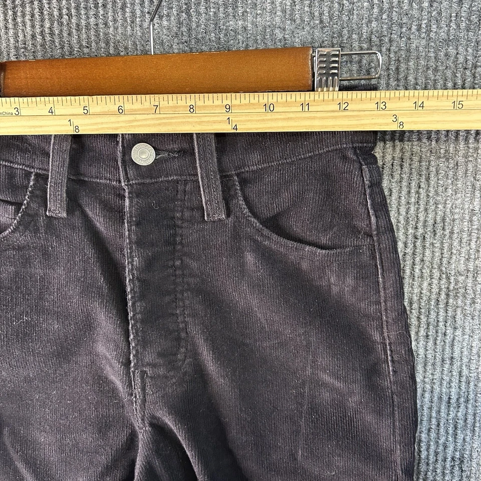 Pantalones de pana Levis para mujer 24 ribcage tobillo recto negros Foto 4 de 4