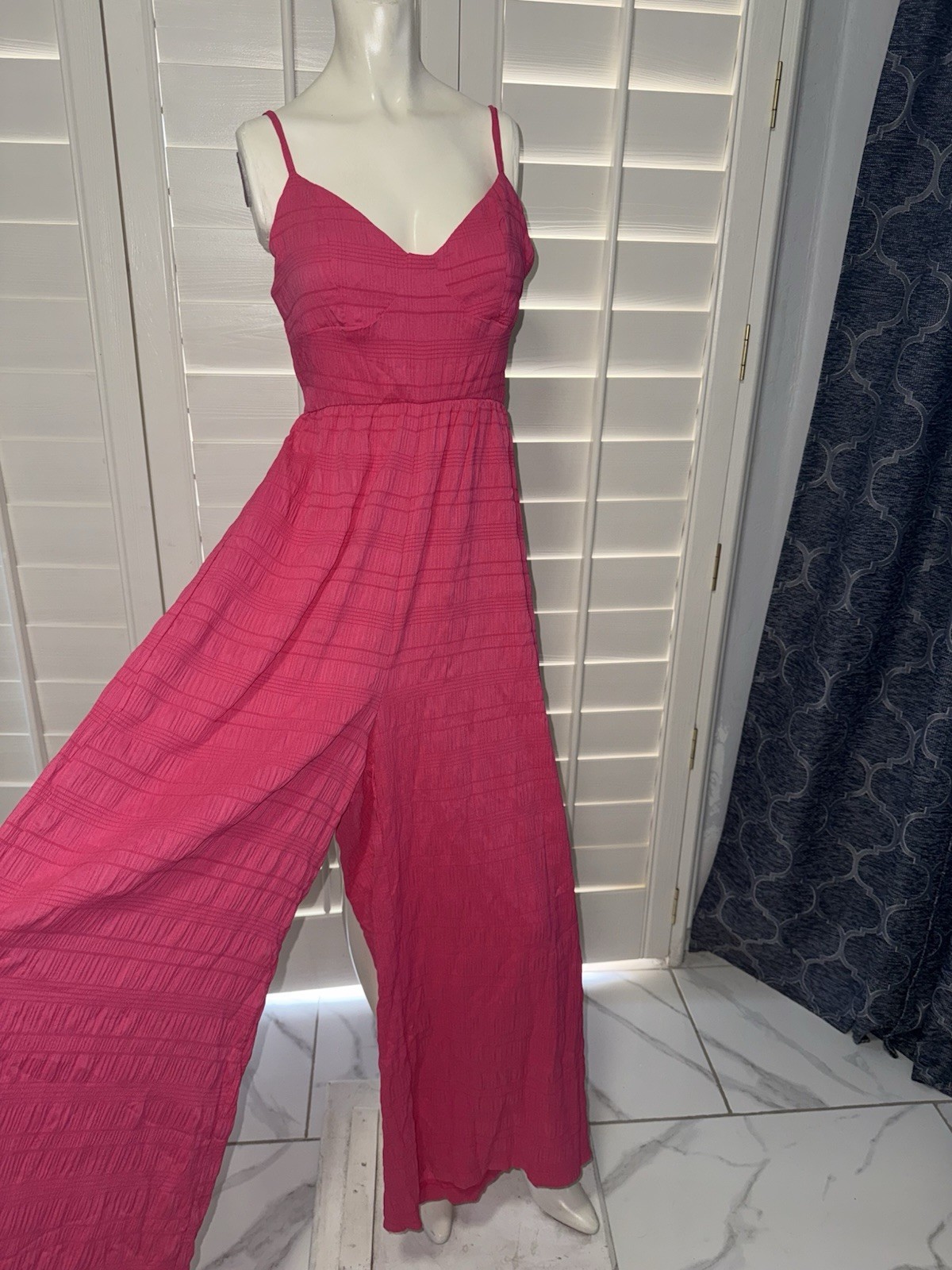 Pink Tie-Back Jumpsuit Romper for Women Size 4 Small-image