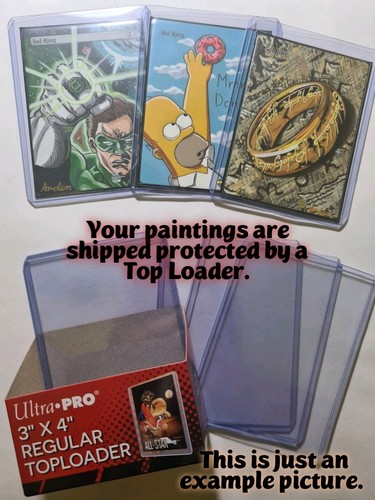 EXTRACT FROM DARKNESS ULAMOG MAGIC THE GATHERING ALTERED ART HAND PAINT DEMIAN - Picture 8 of 12