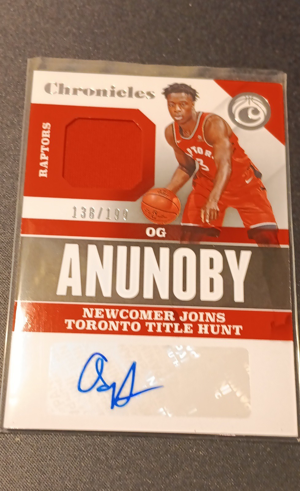 2017-18 Panini Chronicles - Signature Swatches OG Anunoby #CSS-OGA /199 (AU,...
