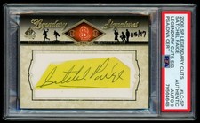 2008 SP Legendary Cuts Satchel Paige Cut Auto /17 PSA Auth Auto 9