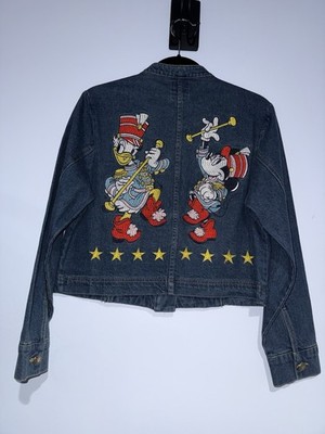 Disney x Macy's Women's Medium Minnie Mouse Majorette Denim Jacket RARE HTF