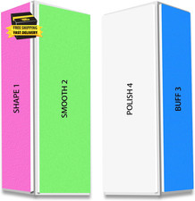 4 Way Nail Buffer Block 2 Pcs , Nail Shine Buffers Blocks Files for Natural and