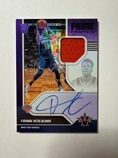 Frank Ntilikina 2017-18 Panini Vanguard Prime Prospects Purple Auto Patch /25