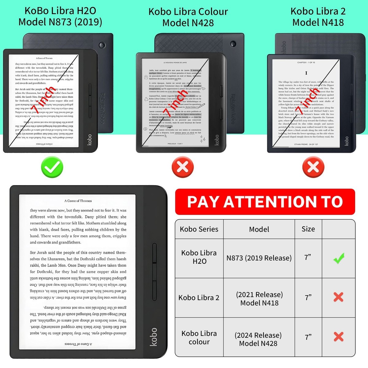 Kobo Libra H2O Case for 7