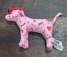 Victoria s Secret Pink Mini Valentine s Dog Plush Collectible PINK Mascot