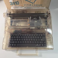 Swintec 2410CC Clear Transparent Electric Typewriter Word Processor W/Ribbons