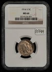 1914-S 5c Indian Head Buffalo Nickel - NGC MS 64 - SKU-B5589