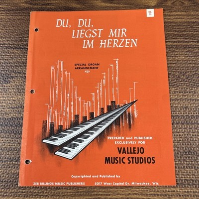 Du Du Liegst Mir Im Herzen Vallejo Music Studios Organ Sheet Music No. 13