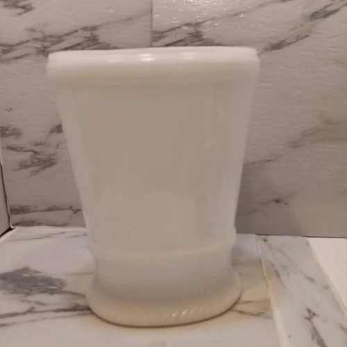 Vintage E.O. Brody Co Large White Milk Glass Lg. Bouquet Wide Vase MJ-45