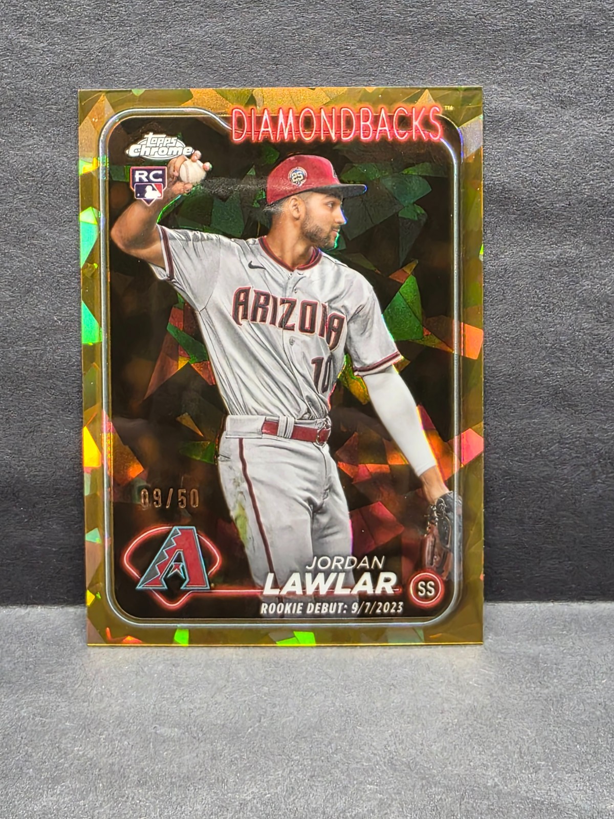 JORDAN LAWLAR - 2024 Topps Chrome Update Sapphire Gold Refractor RC /50 #USCS41