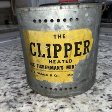 🔥VTG The Clipper Heated Minnow Pail E.L. Walstedt & Company PAPER LABEL BUCKET