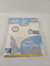 HALO 100% Cotton Sleep Sack Swaddle Wearable Blanket Cream 0-3 Months Newborn