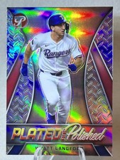 2025 Topps Pristine - Wyatt Langford Plated and Polished Refractor PP-24 Rangers