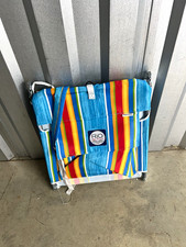 Rio Beach Backpack Chair Foldable Portable w/ Backpack Straps Blue Multicolor