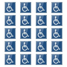 20Pcs Disabled Wheelchair Signs Handicap Accessible Signs Handicap Symbol